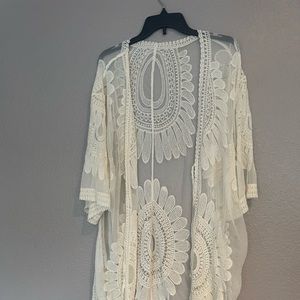 Women Cover Up Swimming Suite Beige color.